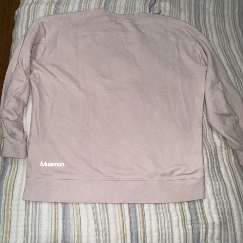 Lululemon Perfectly Oversized Crew Sweatshirt pink blush no sz tag close to sz 6 - Picture 11 of 14
